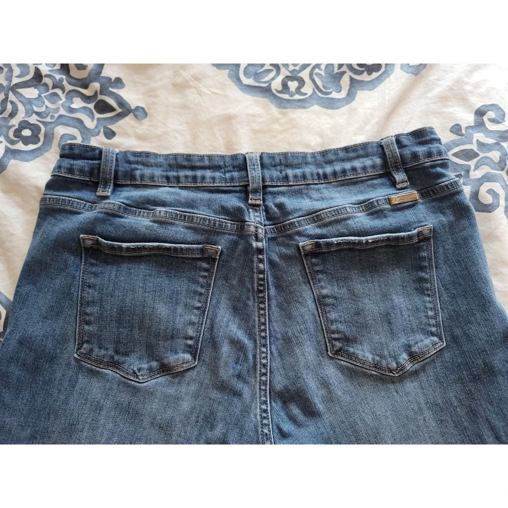 Kancan Distressed Skinny Jeans Button Fly Medium Wash Denim‎ Women's Size